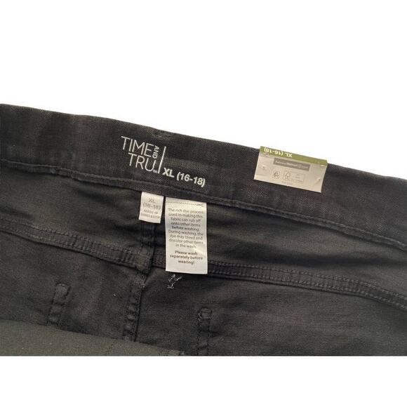 Time and Tru Denim Shorts Pull on Black Women  XL  NWT‎ - Picture 3 of 3